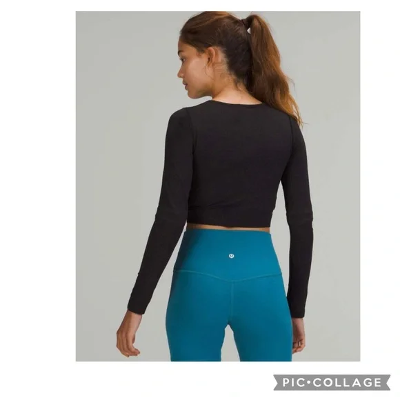 Lululemon Ebb to Street Long Sleeve Black Size 4 - Picture 3 of 16